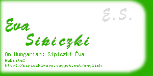 eva sipiczki business card